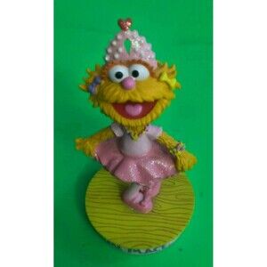 Rare Vintage 2003 Sesame Place Zoe Ballerina Bobblehead Figurine Sesame Street